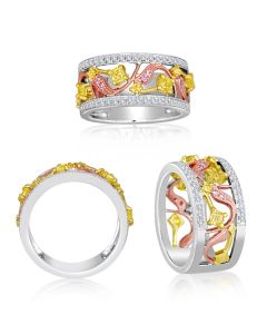 Radiant Fancy Yellow Diamond Ring