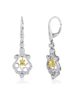 Fancy Yellow Diamond Earring