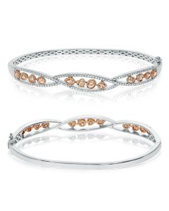 Champagne & White Diamond Bangle