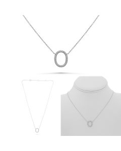 Oval Diamond Necklace