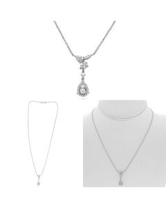 Pear Shape Diamond Necklace