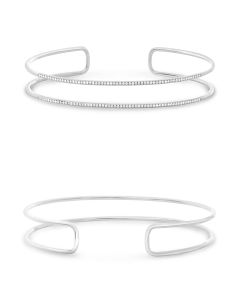 Two Row Diamond Pave Bangle