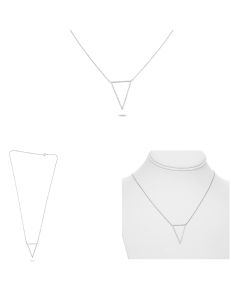 Open Triangle Pave Necklace
