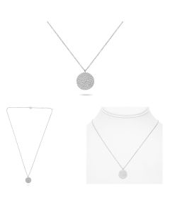 Diamond Pave Circle Necklace
