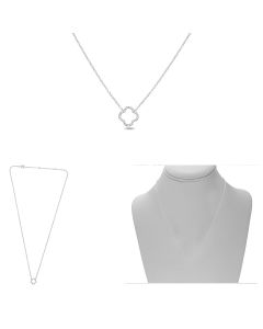 Quatrefoil Diamond Pave Necklace