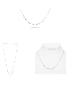 White Diamond Pave Necklace