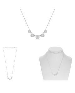 Five Circle Diamond Pave Necklace