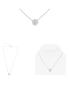 Flower Diamond Pave Necklace
