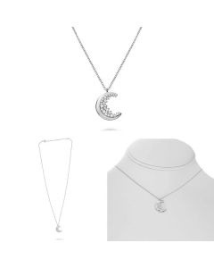 Diamond Crescent Moon Necklace