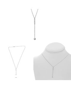 Diamond Vertical Bar Lariat Necklace