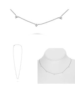 Diamond Triangle Charms on Chain Necklace