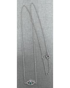 Sapphire and Diamond Evil Eye
