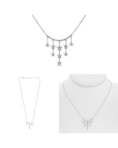 White Diamond Star Necklace