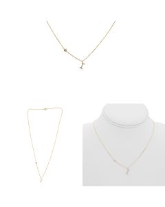 Yellow Gold Initials Necklace I