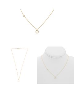 Yellow Gold Initials Necklace O