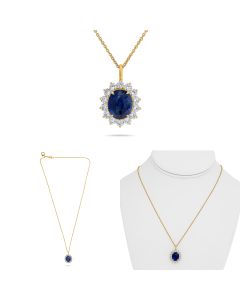 Oval Sapphire Necklace