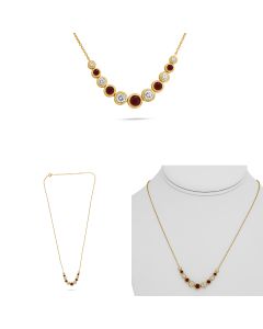 Round Ruby Necklace