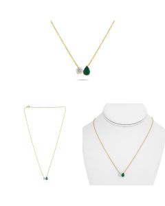 Pear Shape Emerald Necklace