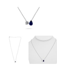 Pear Shape Sapphire Necklace