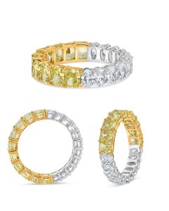 Radiant Fancy Yellow Diamond Ring