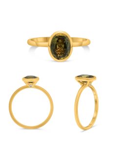 Oval Green Sapphire Ring