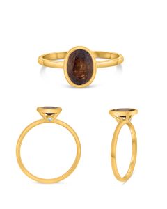 Oval Peach Sapphire Ring