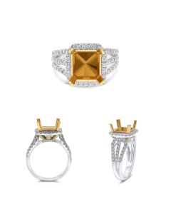 Cushion Fancy Yellow Diamond Ring