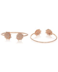 Rose Gold & White Diamond Bangle