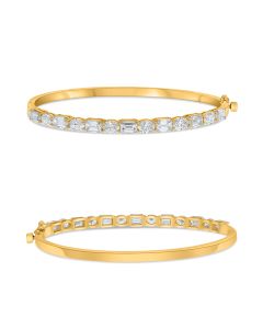 Mixed Shape Diamond Bangle
