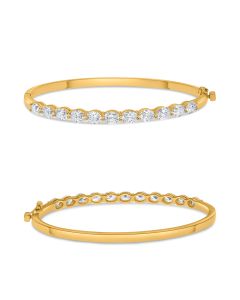 Oval Diamond Bangle
