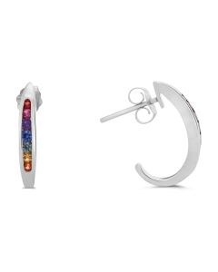 Multi Colored Sapphire Earring