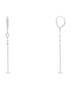 Kite & Bar Diamond Dangle Earrings
