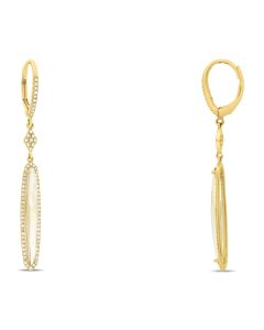 Citrine & Diamond Drop Earrings