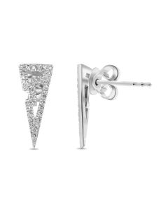 Diamond Cluster Post Stud Earrings