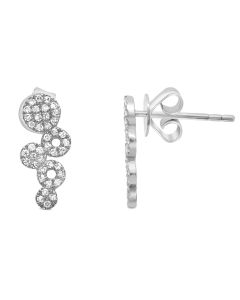 Diamond Circle Stud Earrings