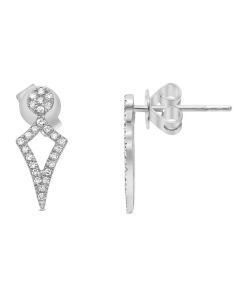 Diamond Kite Stud Earrings