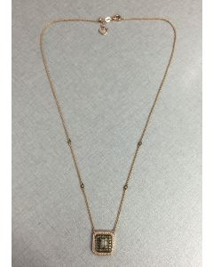 Radiant Champagne Diamond Necklace