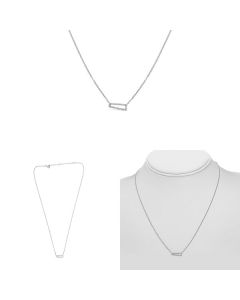 Bar Necklace with Pave Diamonds