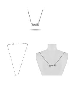 “Art Deco” White Gold and Diamond Bar Necklace