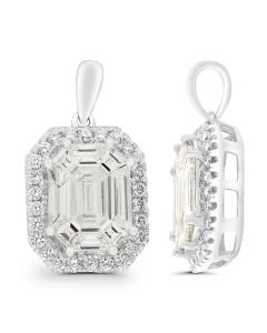 Emerald Cut Diamond Pendant