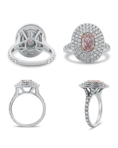 Oval Pink Diamond Ring