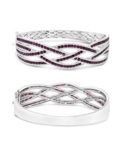 Mixed Shape Ruby Bangle