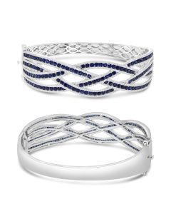 Mixed Shape Sapphire Bangle
