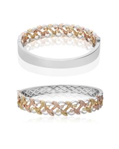 Pink & Yellow Diamond Bangle
