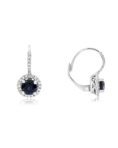 Round Sapphire Earring