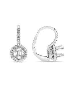 Round Emerald Earring