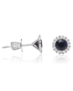 Round Sapphire Earring