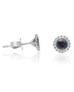 Round Sapphire Earring
