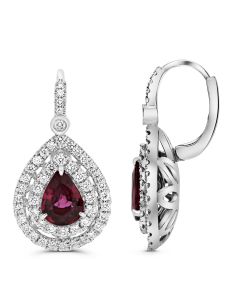Pear Shape Ruby Earring