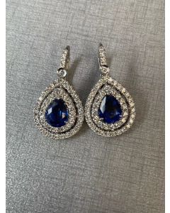 Pear Shape Sapphire Earring